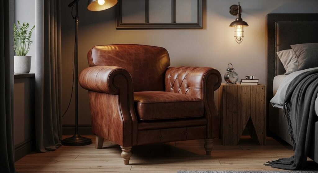 Leather Armchair for a Masculine Look