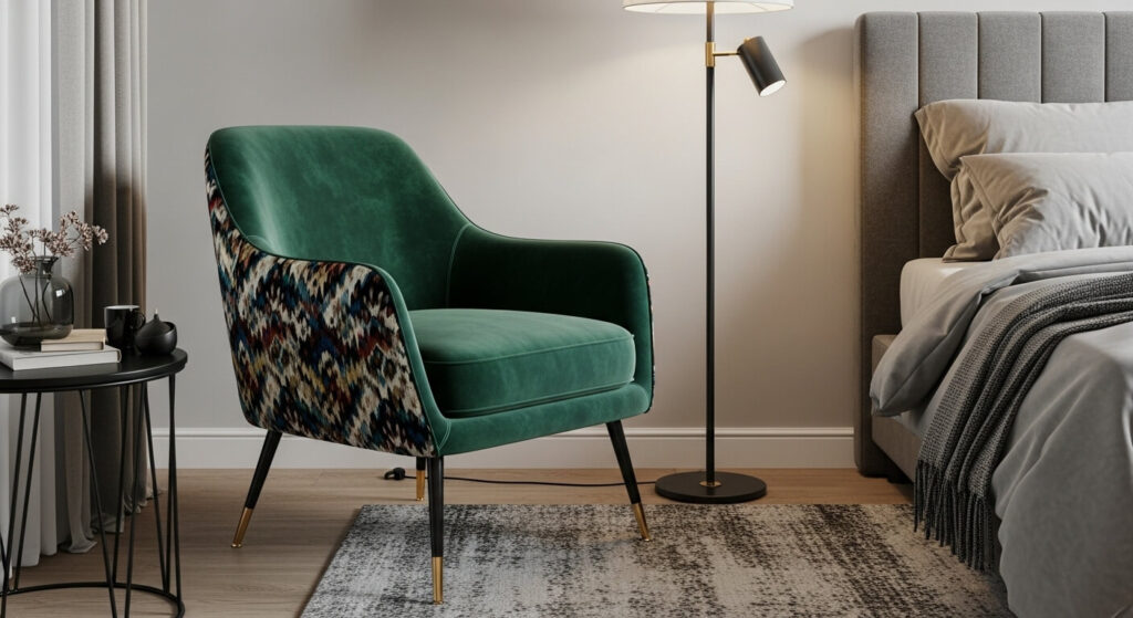 Accent Chair in Bold Fabric