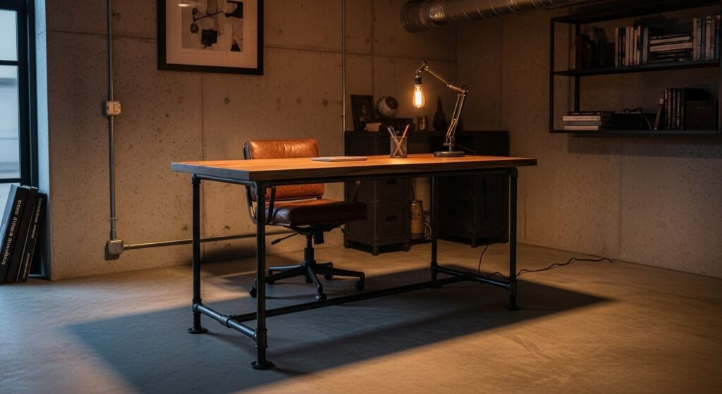 Minimal Pipe Frame Desk
