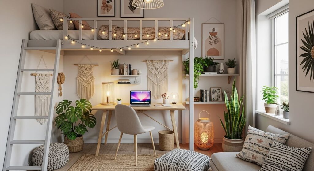 Loft the Bed for Extra Space Below