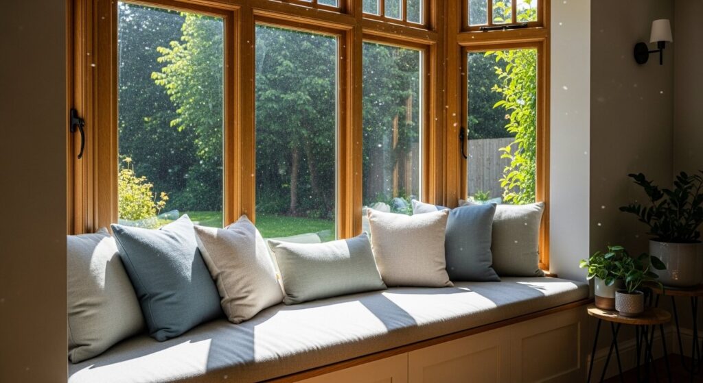 Bay Windows with Seating Nook