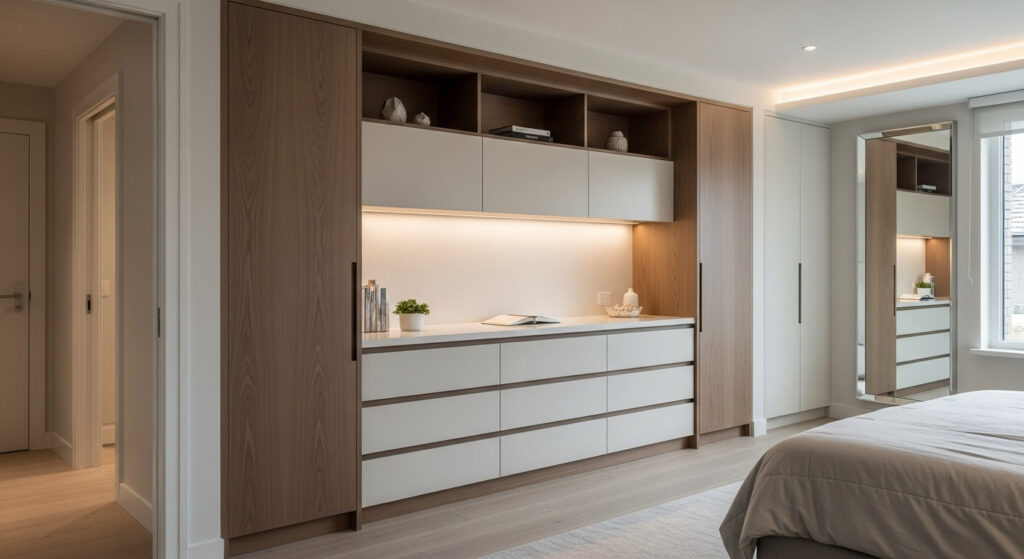 Custom Built-In Dresser Wall