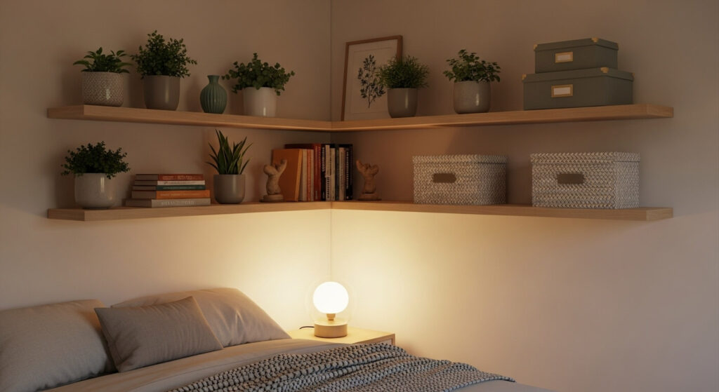 Floating Corner Shelves