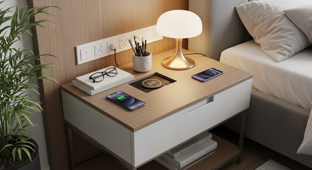 Table with Hidden Charging Dock