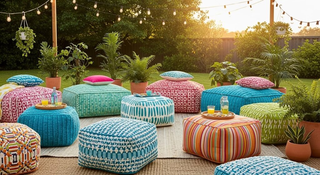 Outdoor Poufs and Ottomans
