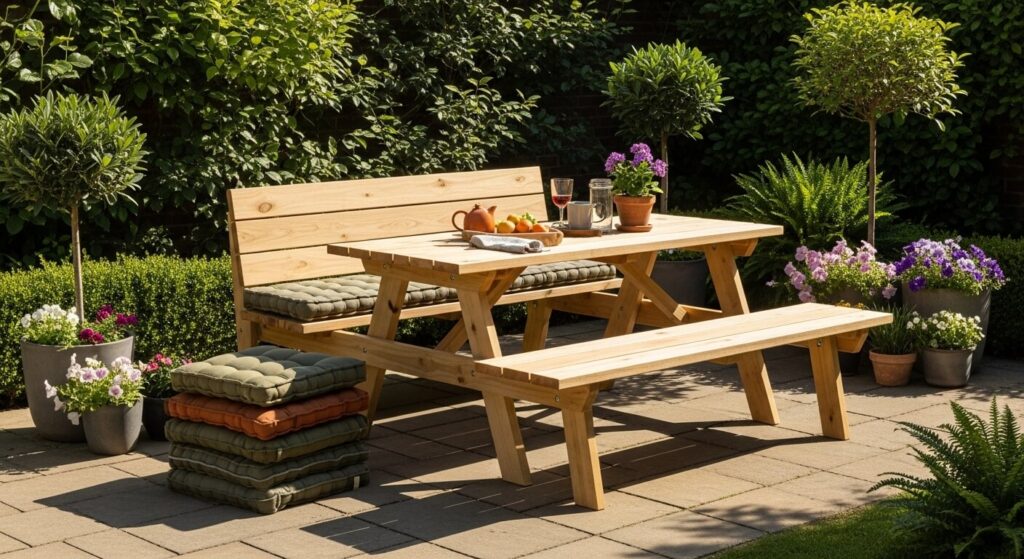 Convertible Outdoor Bench to Table