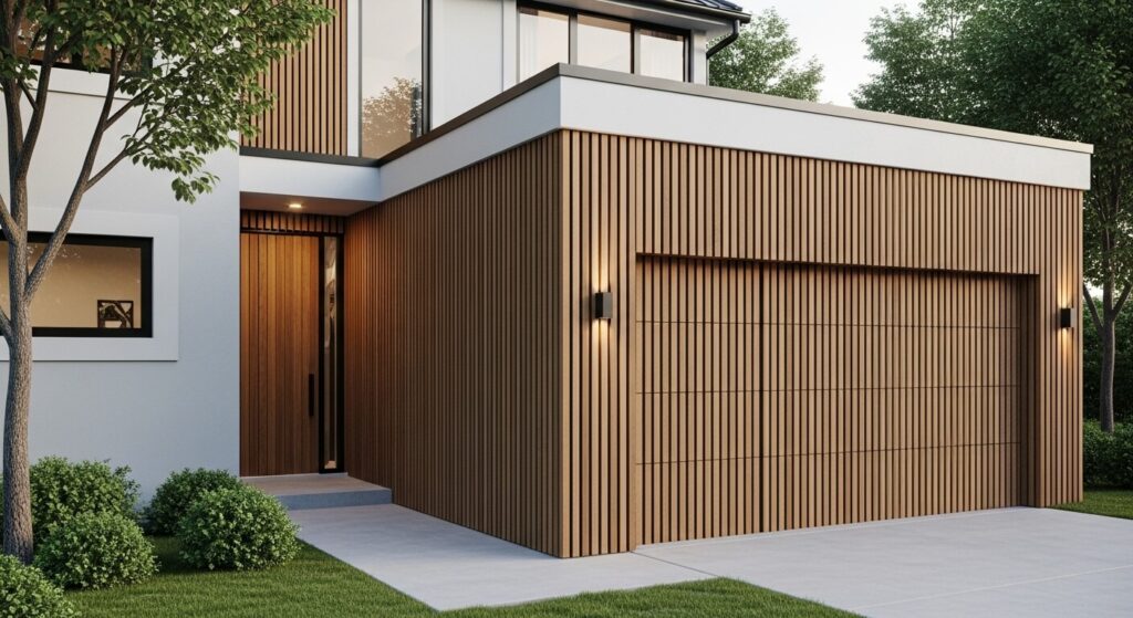 Vertical Wood Slat Facade