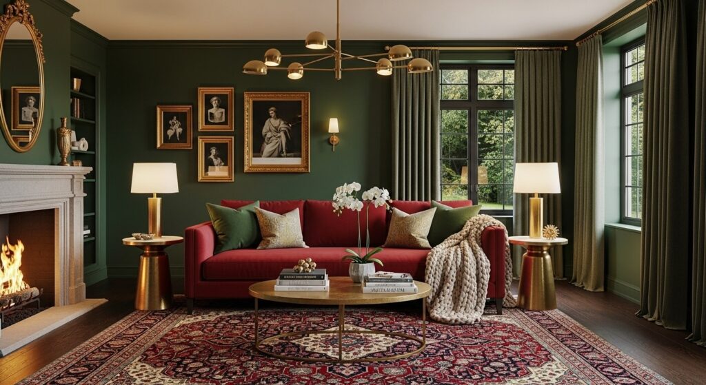Red + Forest Green