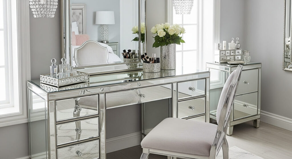 Mirrored Vanity for Glam Style