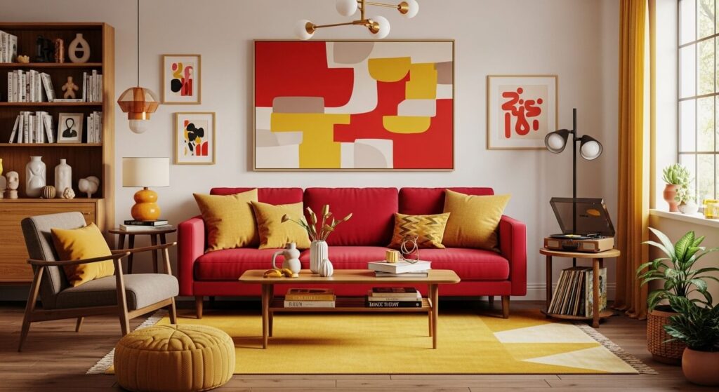 Red + Mustard Yellow