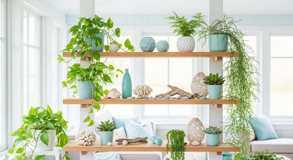 Decorate Outdoor-Inspired Shelves