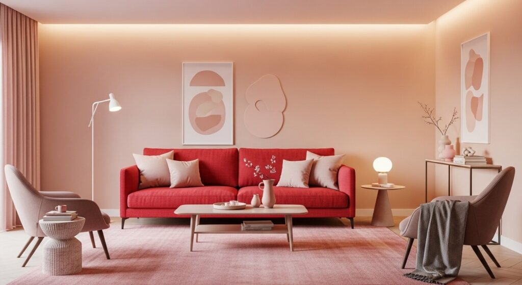 Red + Blush Pink