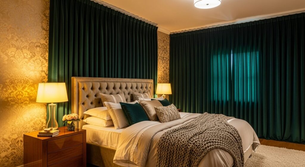Heavy Curtains or Drapes