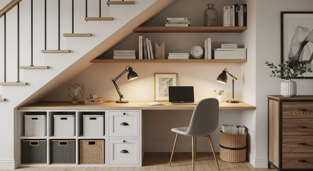 Study Space Under the Stairs
