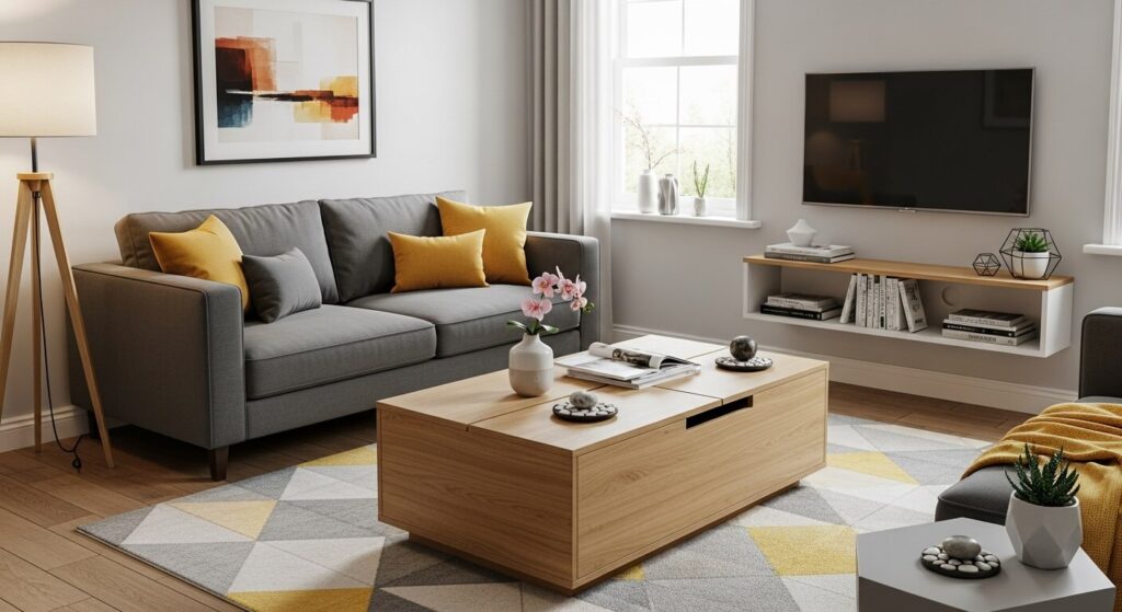 Use a Coffee Table with Storage