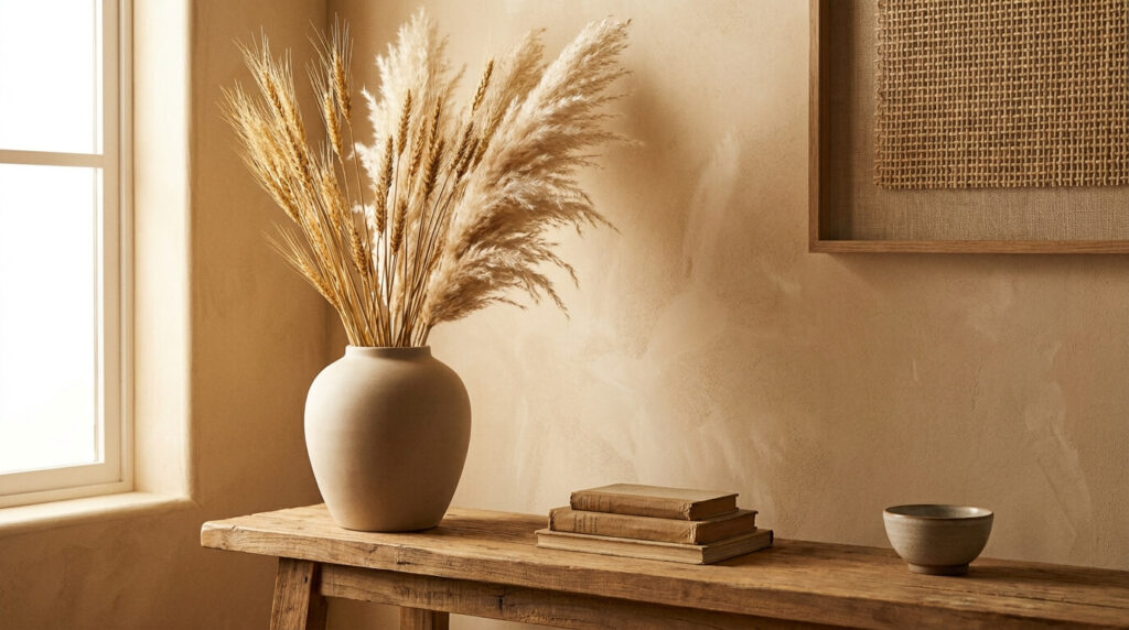 Bring in Dried Pampas and Wheat