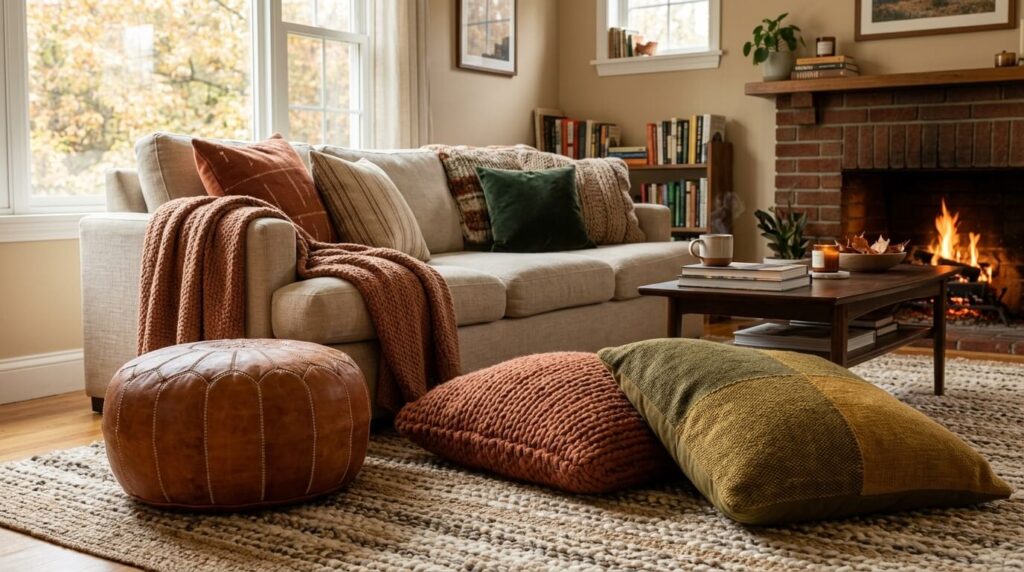 Add Floor Cushions and Poufs