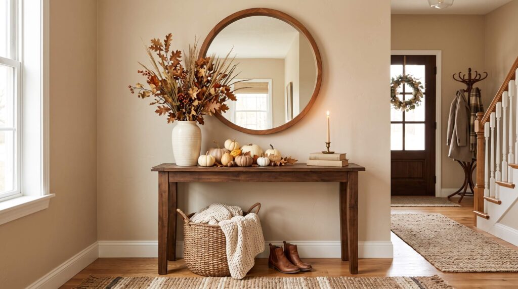 Style a Console Table With Pumpkins