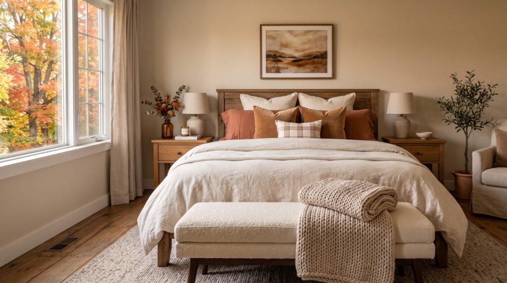 Add a Cozy Bench at the Foot of the Bed