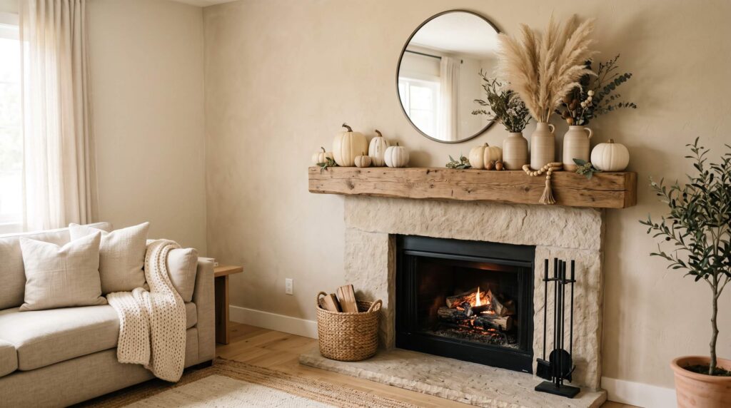Try a Neutral Fall Mantel