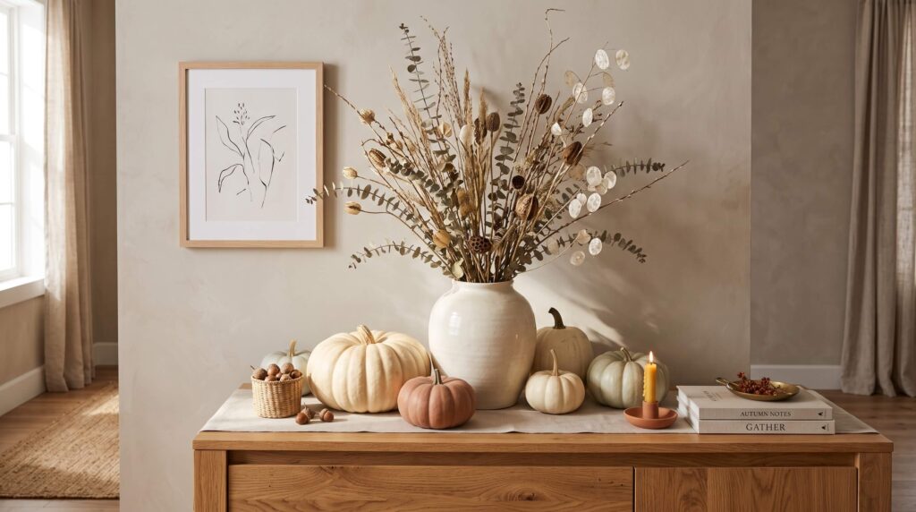 Mix Pumpkins With Dried Branches